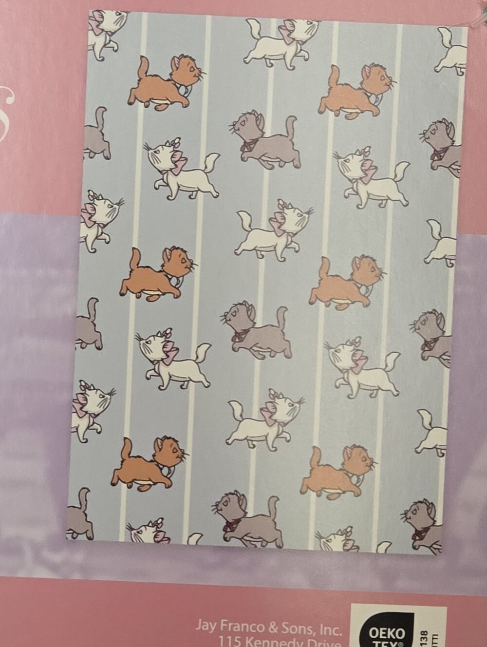Disney Light Blue Aristocats Plush Throw Blanket, Stripes, New, Marie - Picture 2 of 4